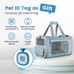 Pawaii airline-approved cat carrier breathable mesh sides promote fresh air and comfort