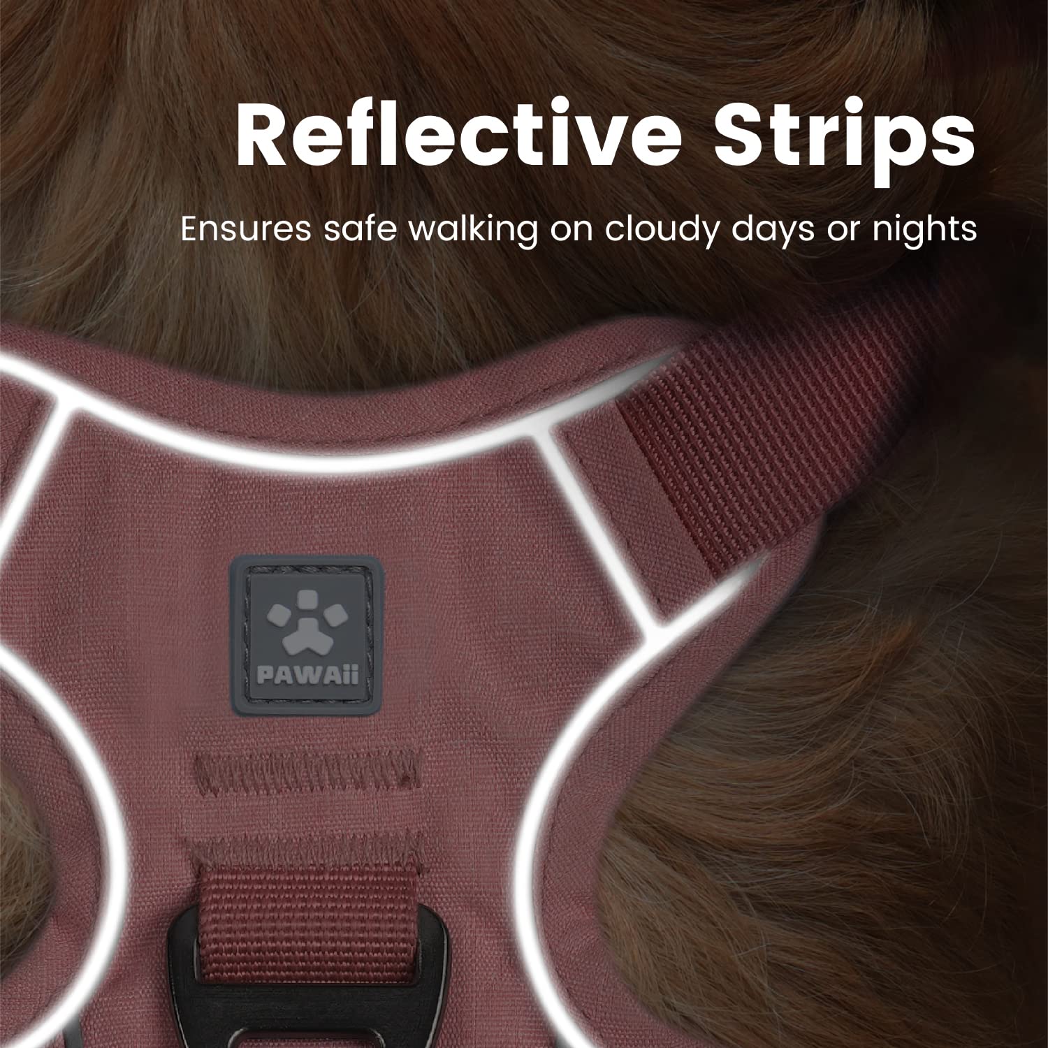 Pawaii dog harness easy-control handle for steadier walks.