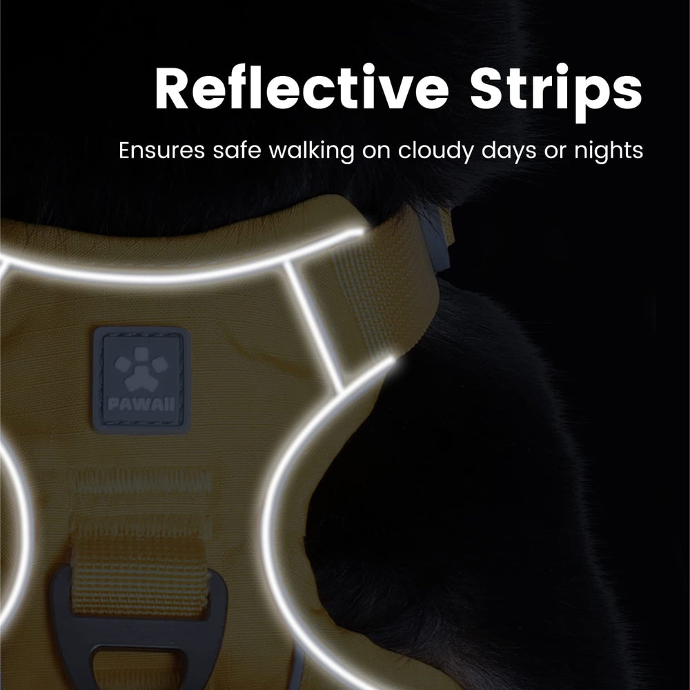 Pawaii dog harness no-pull front ring aids gentle steering during walks