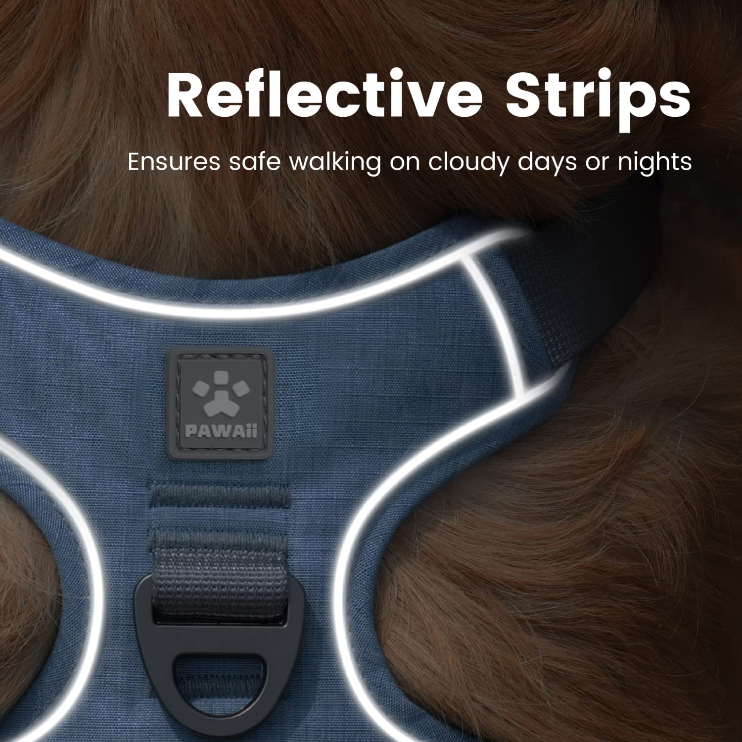Pawaii No Pull Harness durable buckles for long-lasting use.