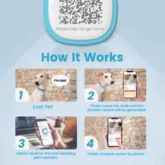 Pawaii QR code dog tag digital profile access for quick information lookup by finders