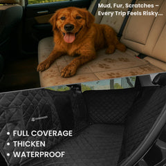 Pawander dog seat cover waterproof layer blocks spills and protects seats