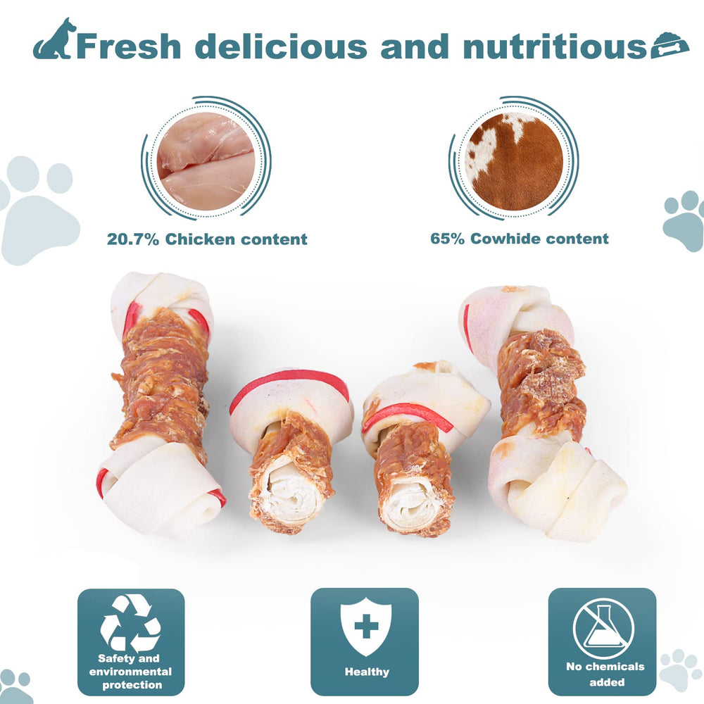 Pawant chicken-wrapped rawhide bone pack-shot emphasizes value and sharing.