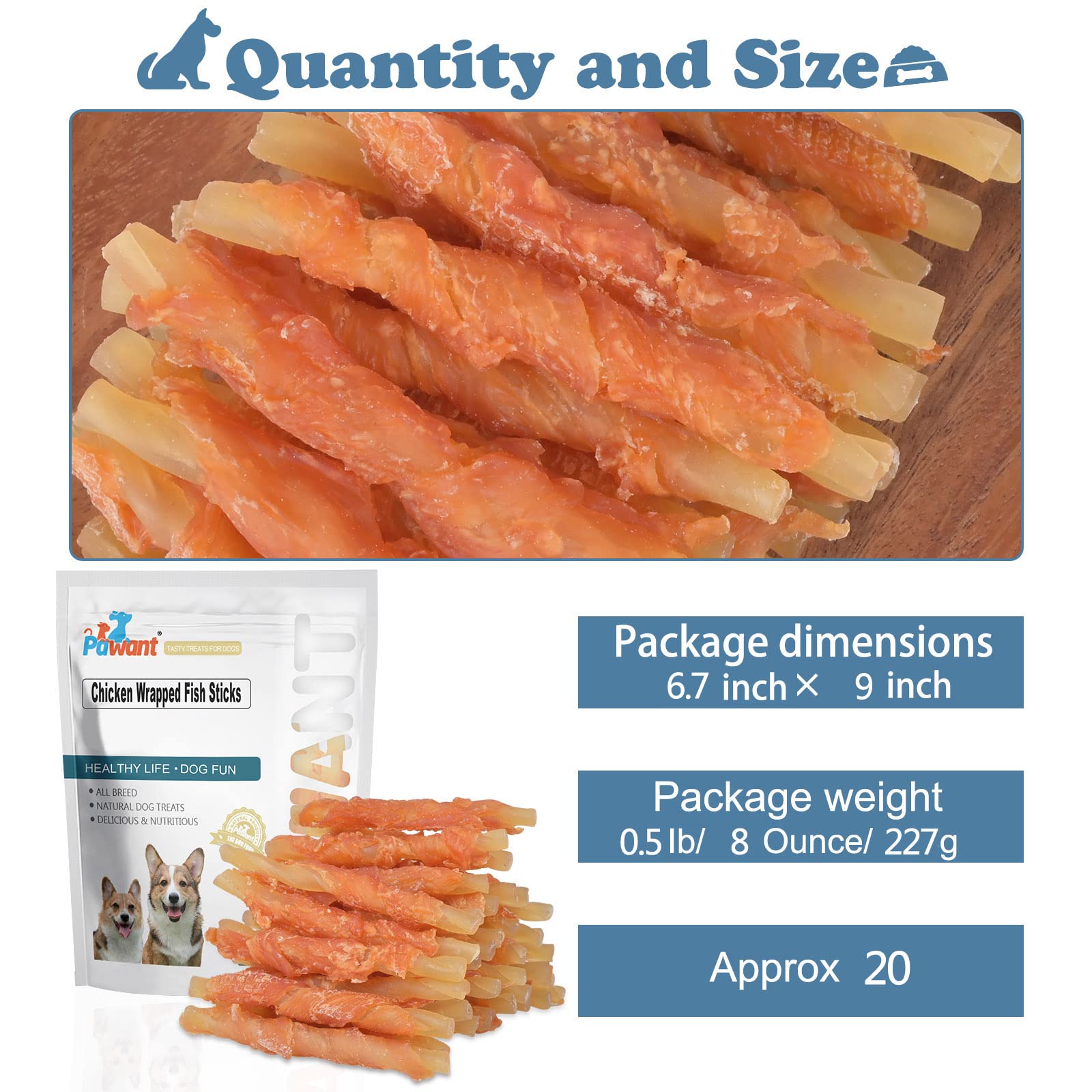 Pawant treats open-pack shot demonstrating convenient bite-sized pieces for training sessions.