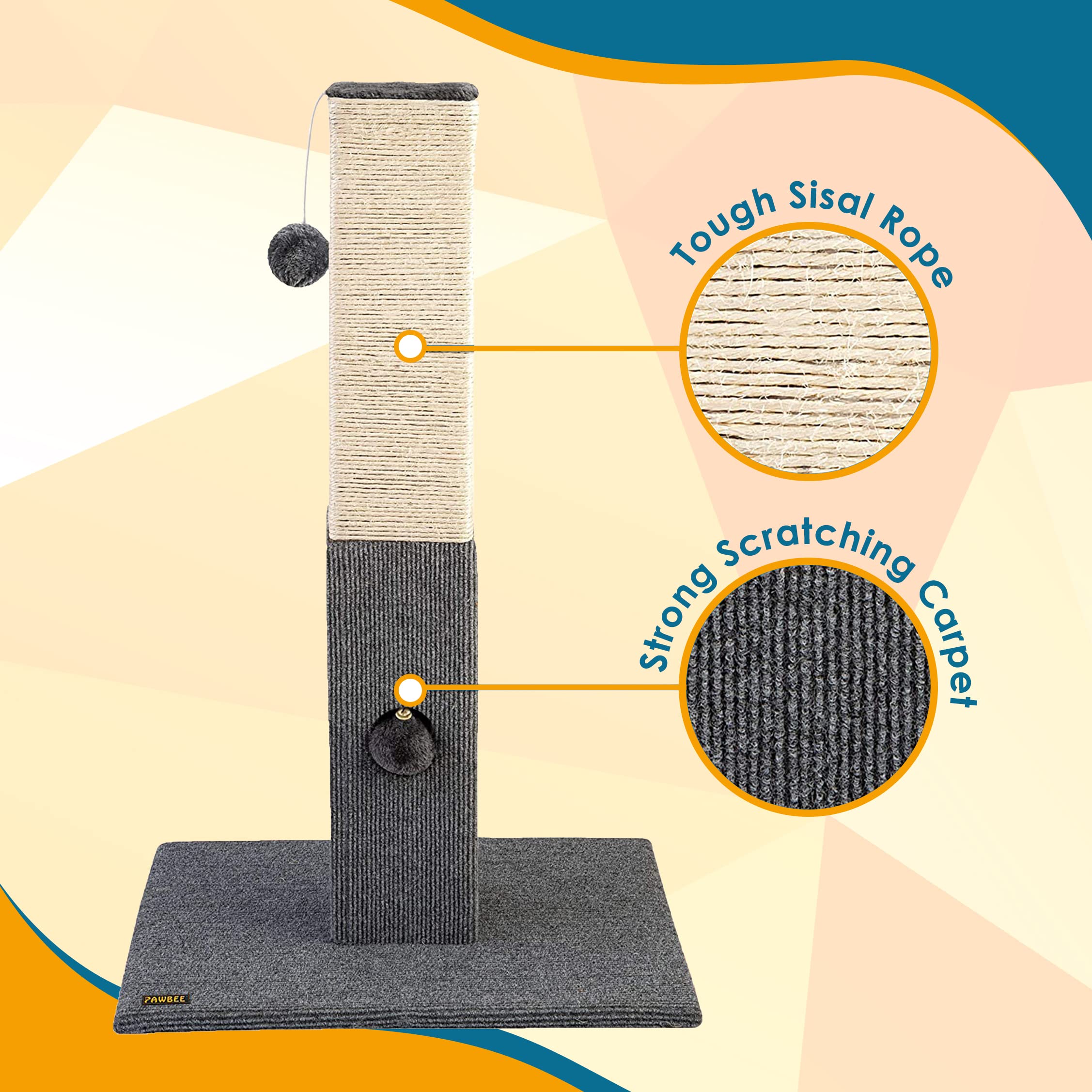 PAWBEE jingle bell and softball toy promotes interactive play and exercise