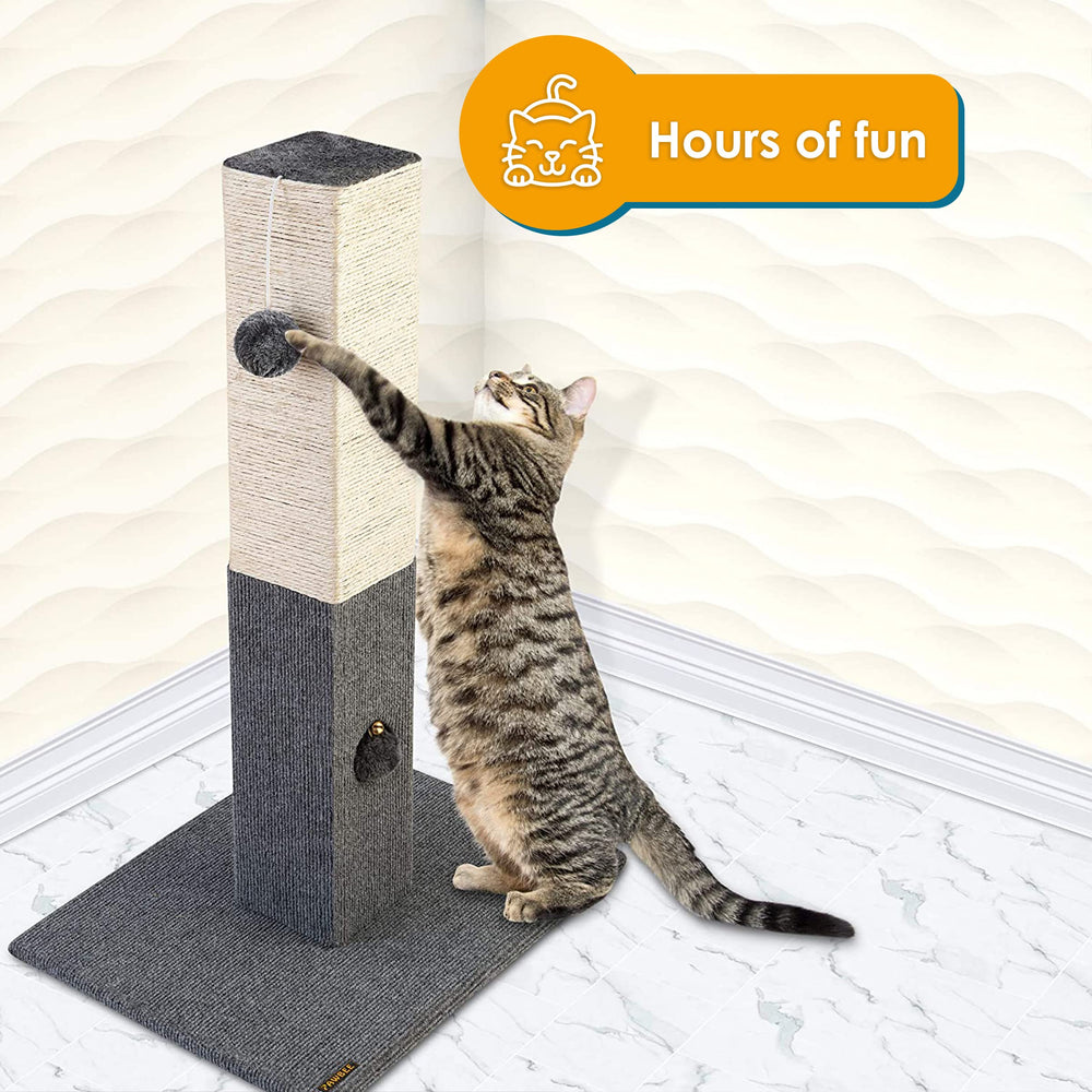 PAWBEE stable base design prevents tipping during enthusiastic scratching