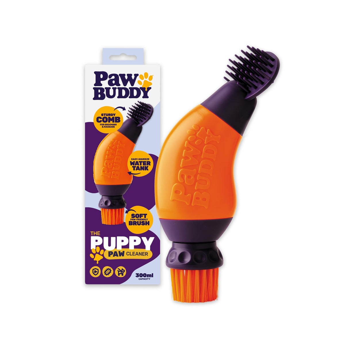 PawBuddy Puppy Paw Cleaner compact design enables quick on-the-go paw cleaning after walks.