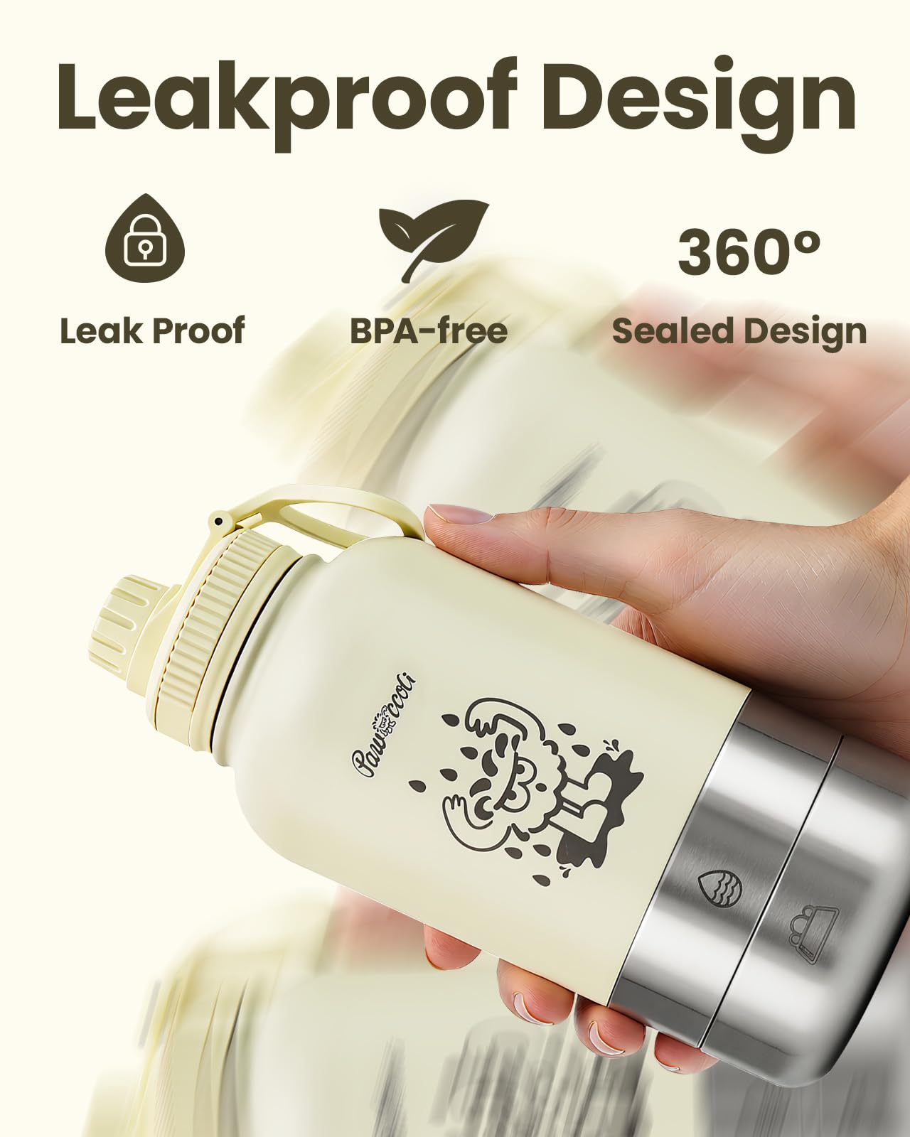Pawccoli cream leakproof-cap close-up for spill-free travel