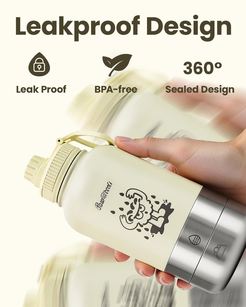 Pawccoli cream leakproof-cap close-up for spill-free travel