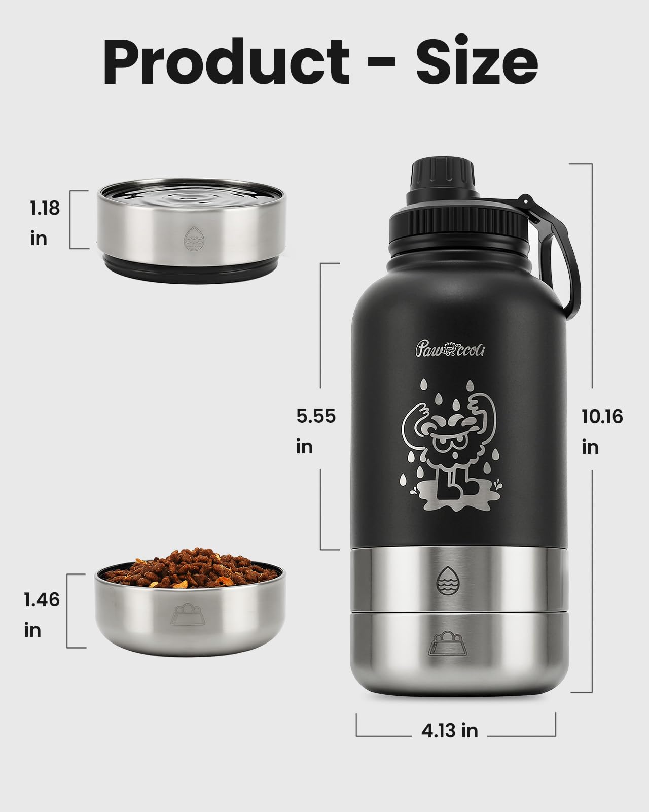 Pawccoli dishwasher-safe parts simplify cleaning after adventures.
