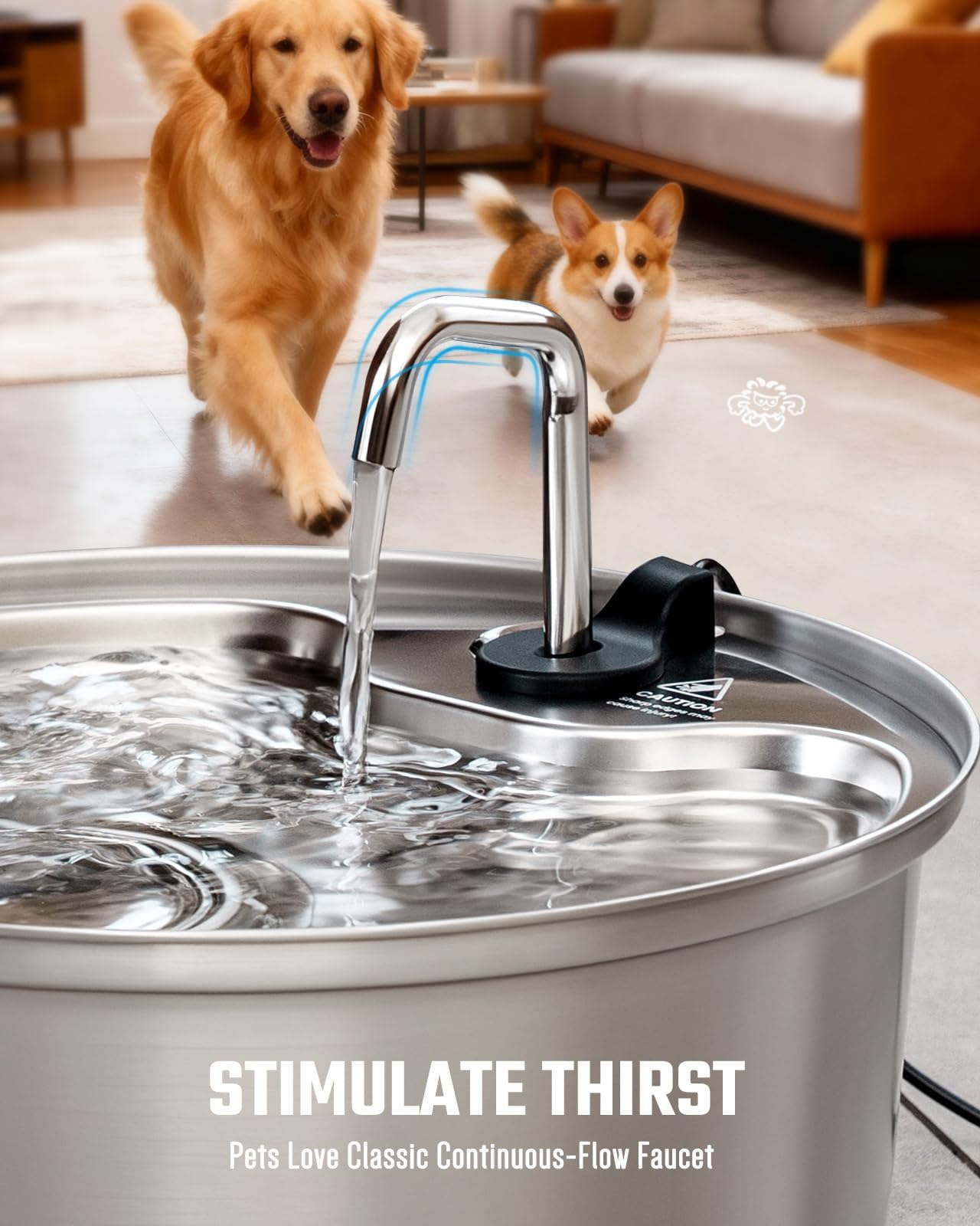 Pawccoli long-tongue design ensures comfortable drinking for large dogs during daily routines.