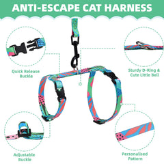 PAWCHIE harness and leash escape-proof set keeps curious cats safely exploring.