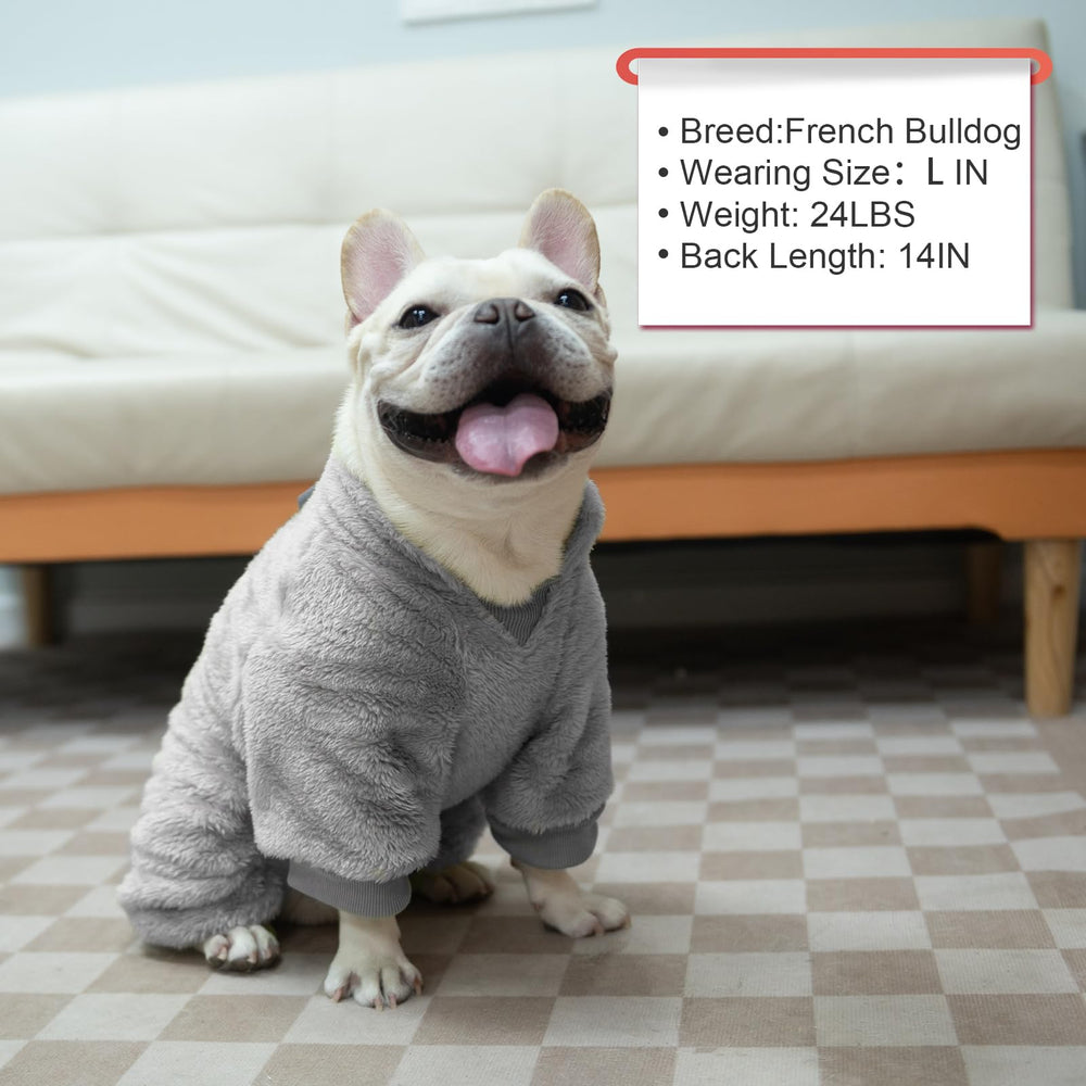 PAWCHIE grey fuzzy velvet pajamas care instructions indicating machine washing