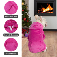 PAWCHIE dog hoodie leash hole shows convenient walking access