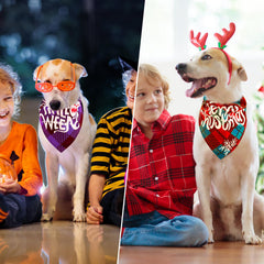 PAWCHIE holiday bandanas Christmas pattern adds cozy, stylish flair for holiday photos