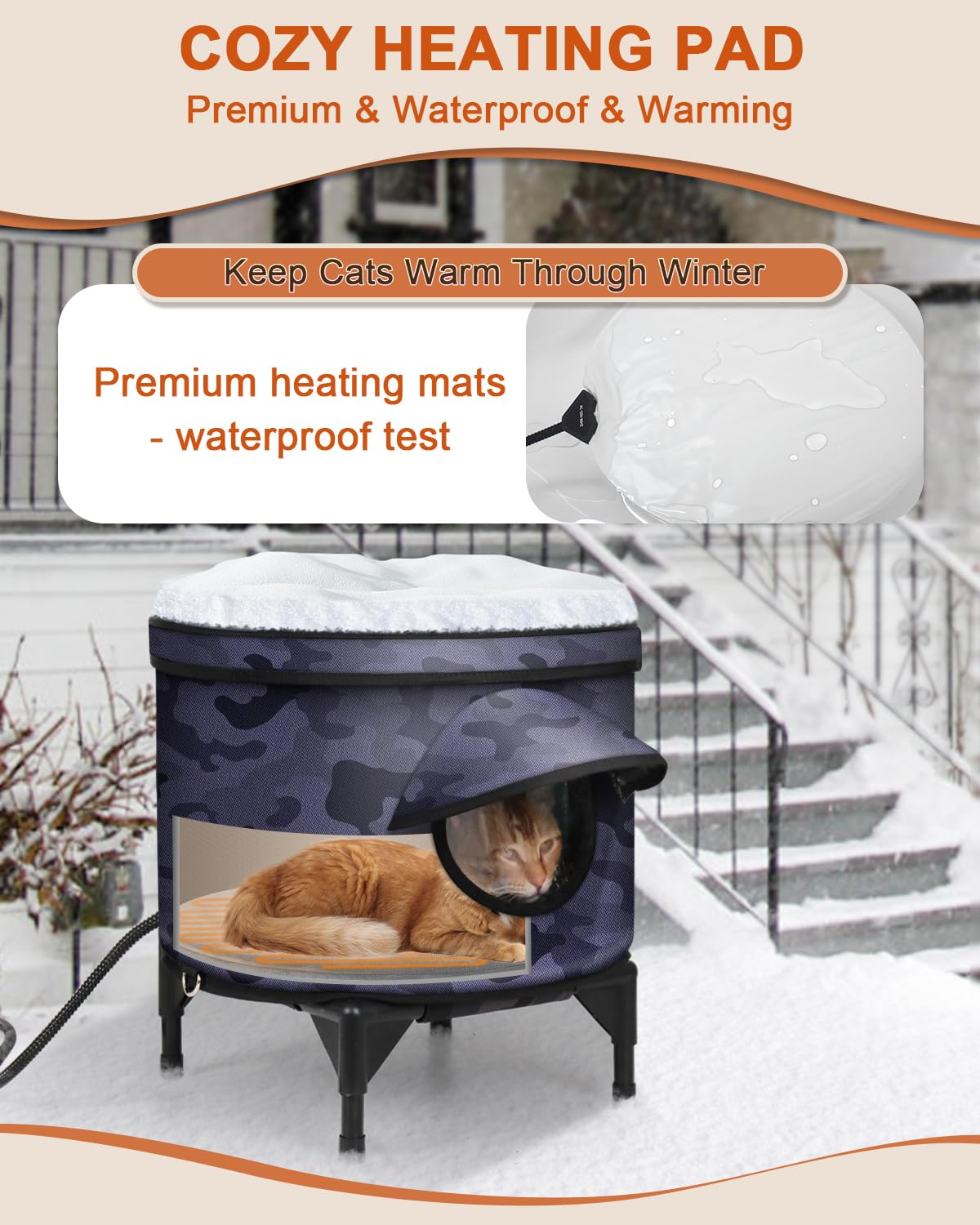 Pawcrux outdoor cat house insulation keeps warmth during cold nights