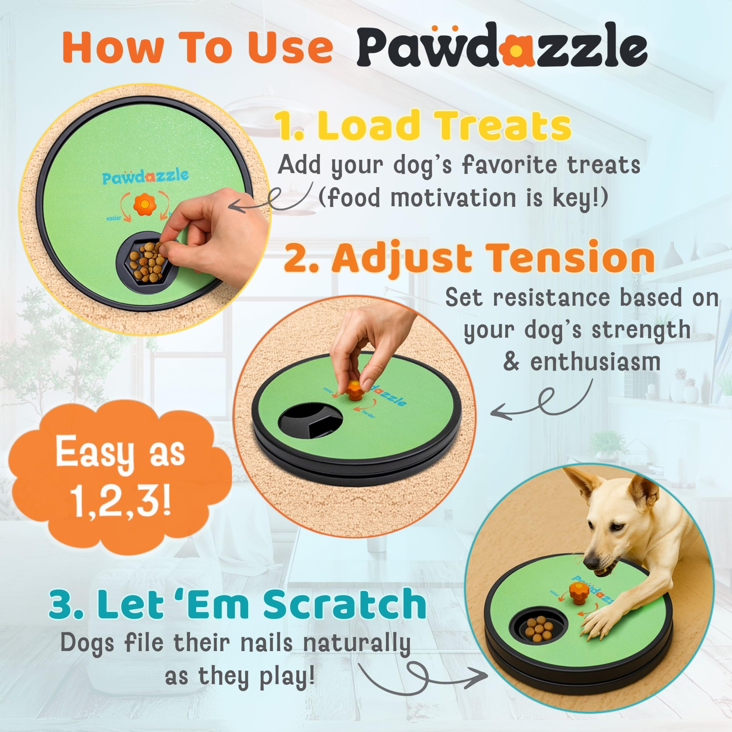 Pawdazzle easy-clean base for quick wipe-down after sessions