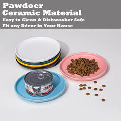 Pawdoer cat dish kitten-friendly design for munchkin and short-legged cats.