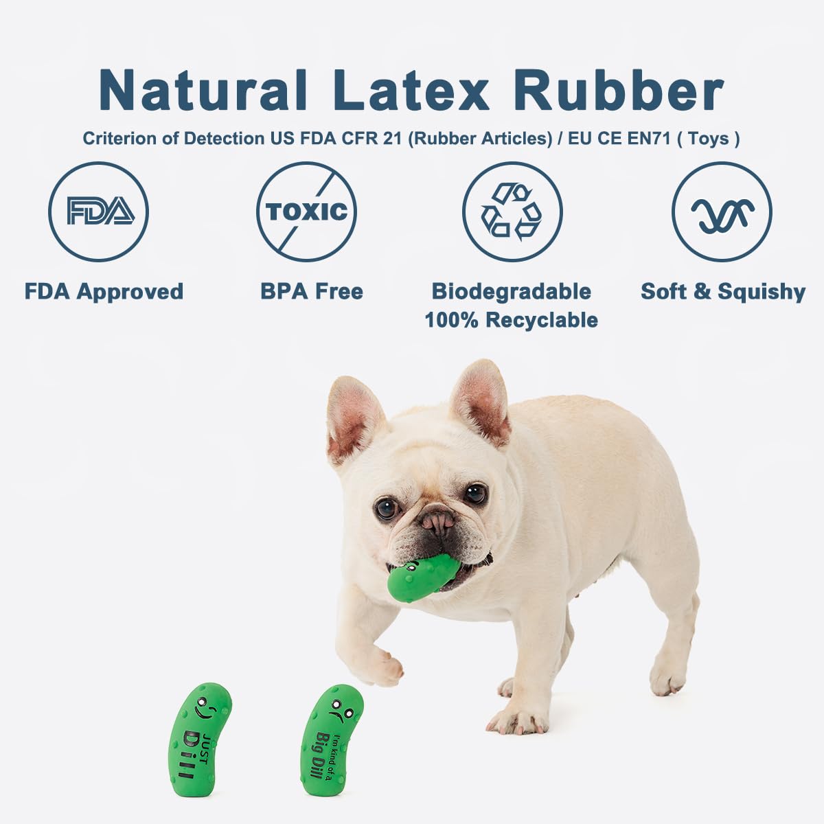 Pawdoer pickle-shaped toy bounce action for unpredictable rolls