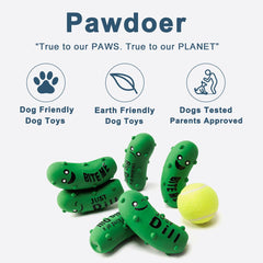 Pawdoer soft-latex squeaky ball puppy toy, gentle on teeth during fetch