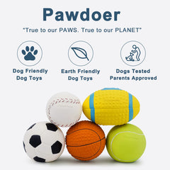 Pawdoer Squeaky Ball baseball: bright, durable ball for small dogs' play sessions