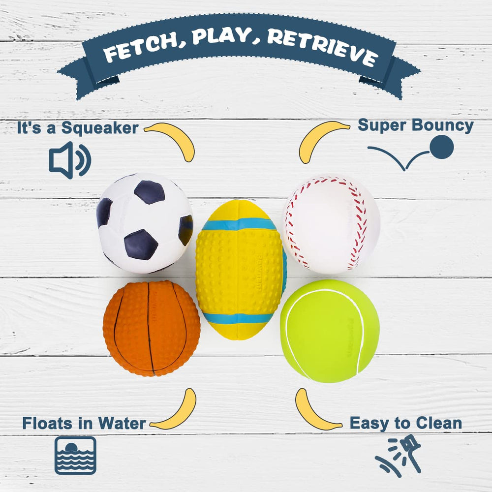 Pawdoer Squeaky Ball tennis: high-visibility ball for indoor and outdoor fetch