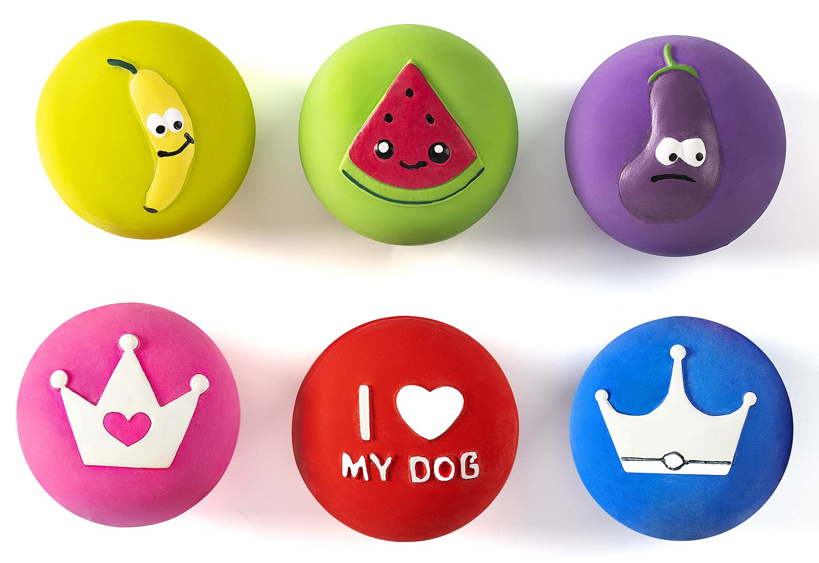Pawdoer squeaky dog ball in bright colors for fetch and outdoor play