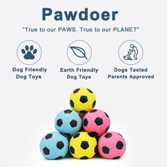 Pawdoer squeaky dog ball flat-bottom-egg-shape—unpredictable bounce for engaging play.