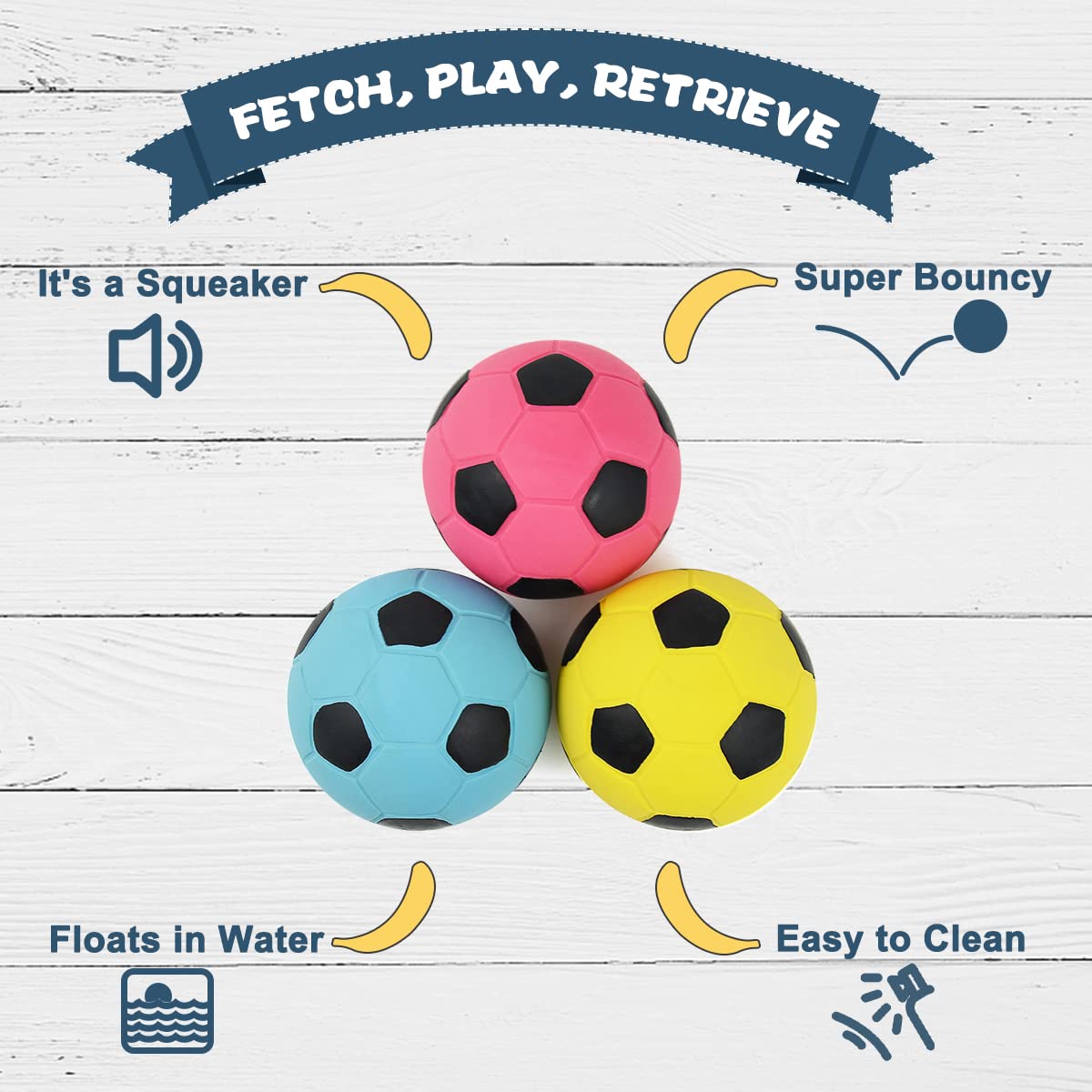 Pawdoer squeaky dog ball-squeaker-float—floats on water for splashy fetch sessions.