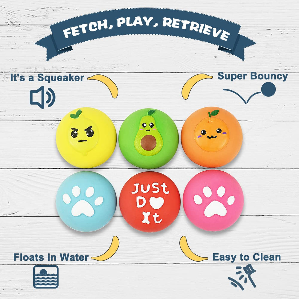 Pawdoer Squeaky Dog Toy Ball with built in squeaker for engaging chase.