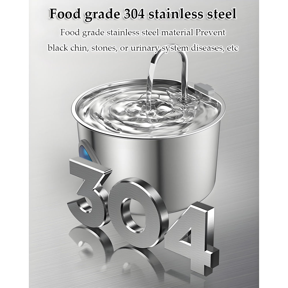 Yaslayp Pawdrate water fountain stainless steel construction for durability and rust resistance