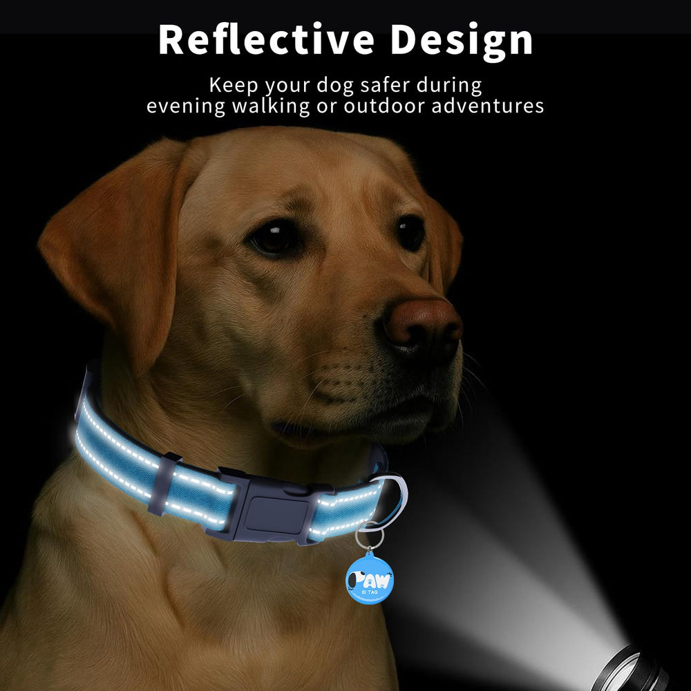 PawDuct Reflective Collar features quick-release buckle for easy on and off.