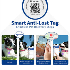 PawDuct Smart ID Tag shows contact info via QR for quick reunions