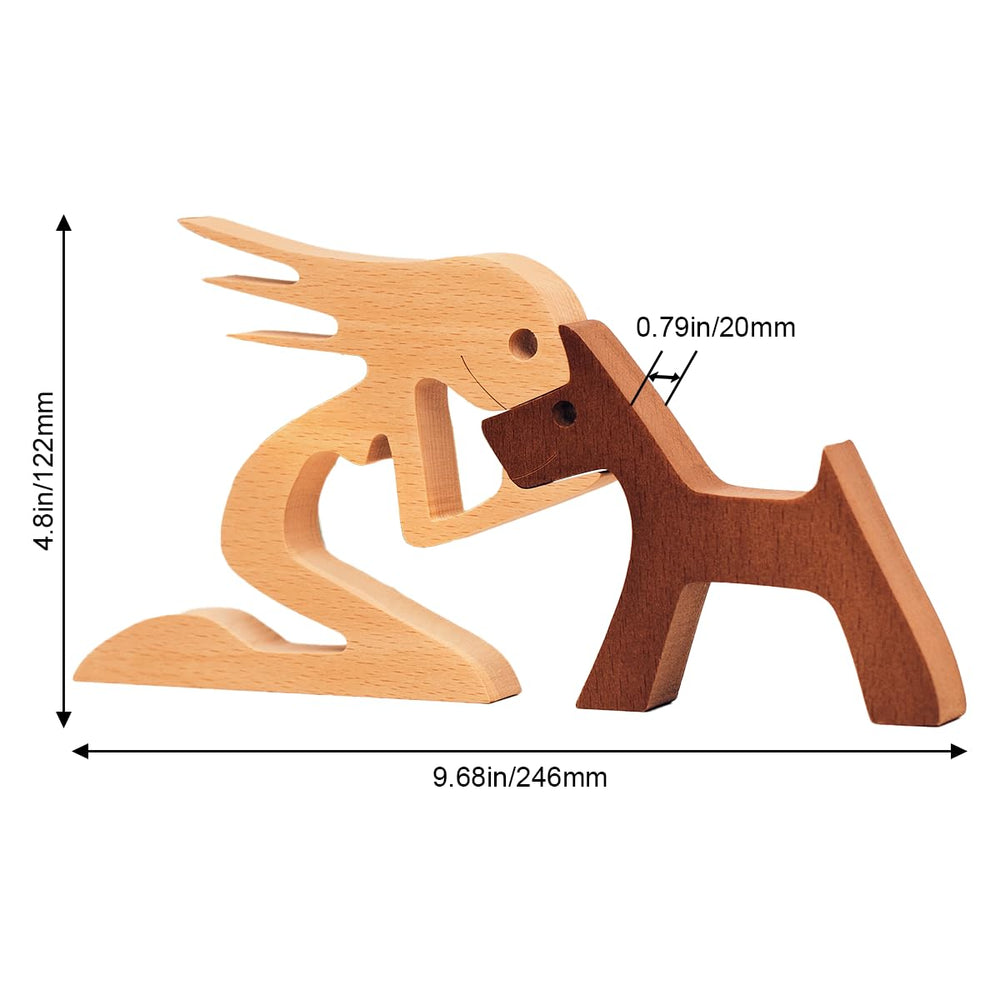 Pawfect House wooden sculpture on a mantel elevates living spaces.