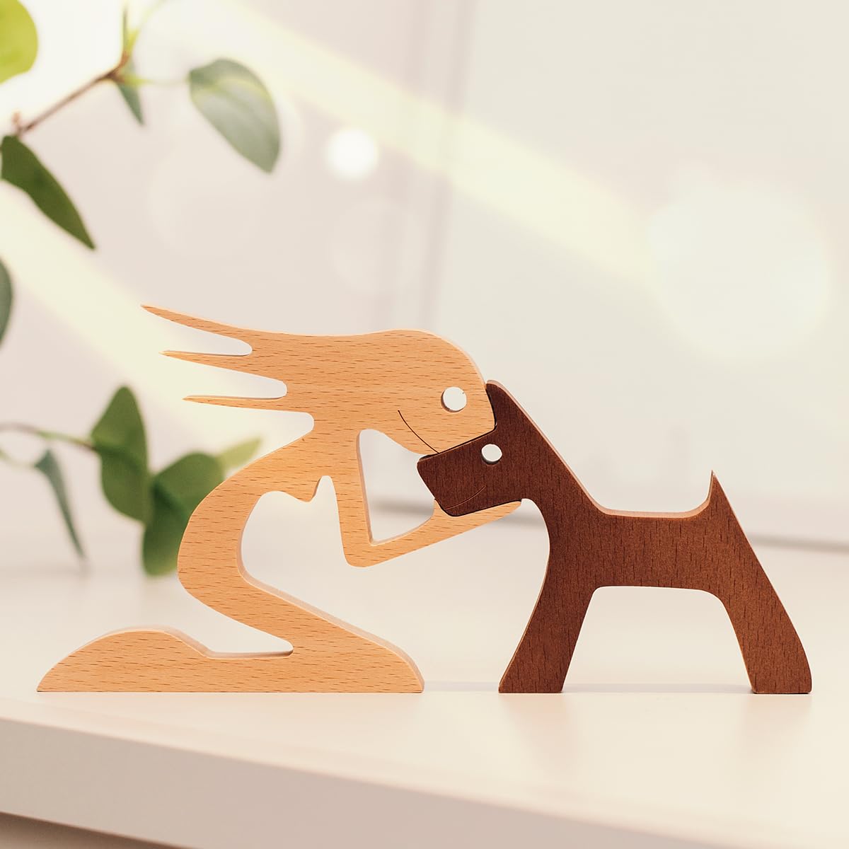 Pawfect House wood sculpture with polished edges resists wear and tear.