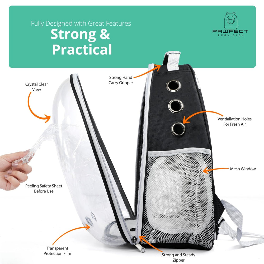 Pawfect Provisions durable PVC and Oxford fabric backpack