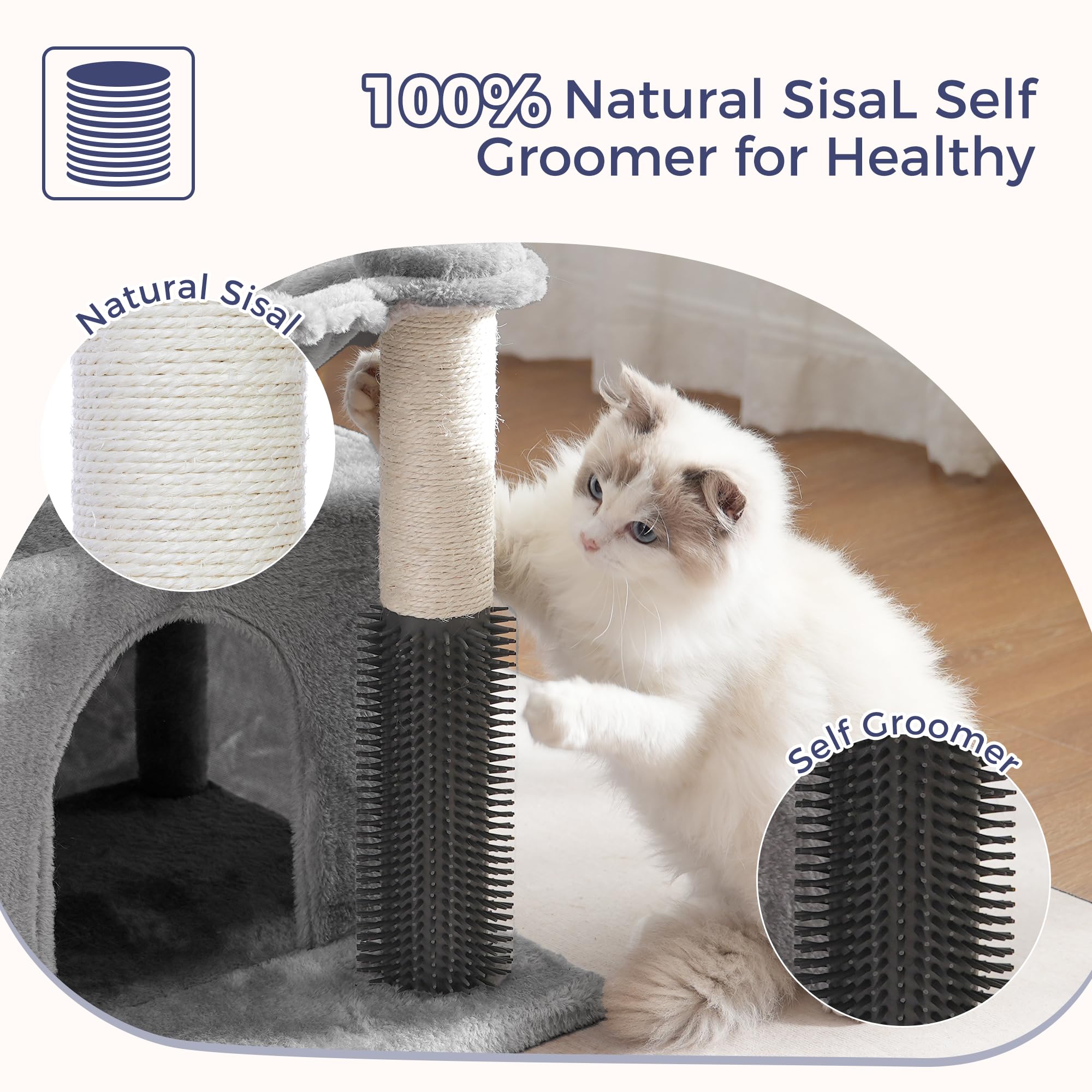 Pawfessor cat tree 32in removable top bed offers flexible perch for sunlit window watching