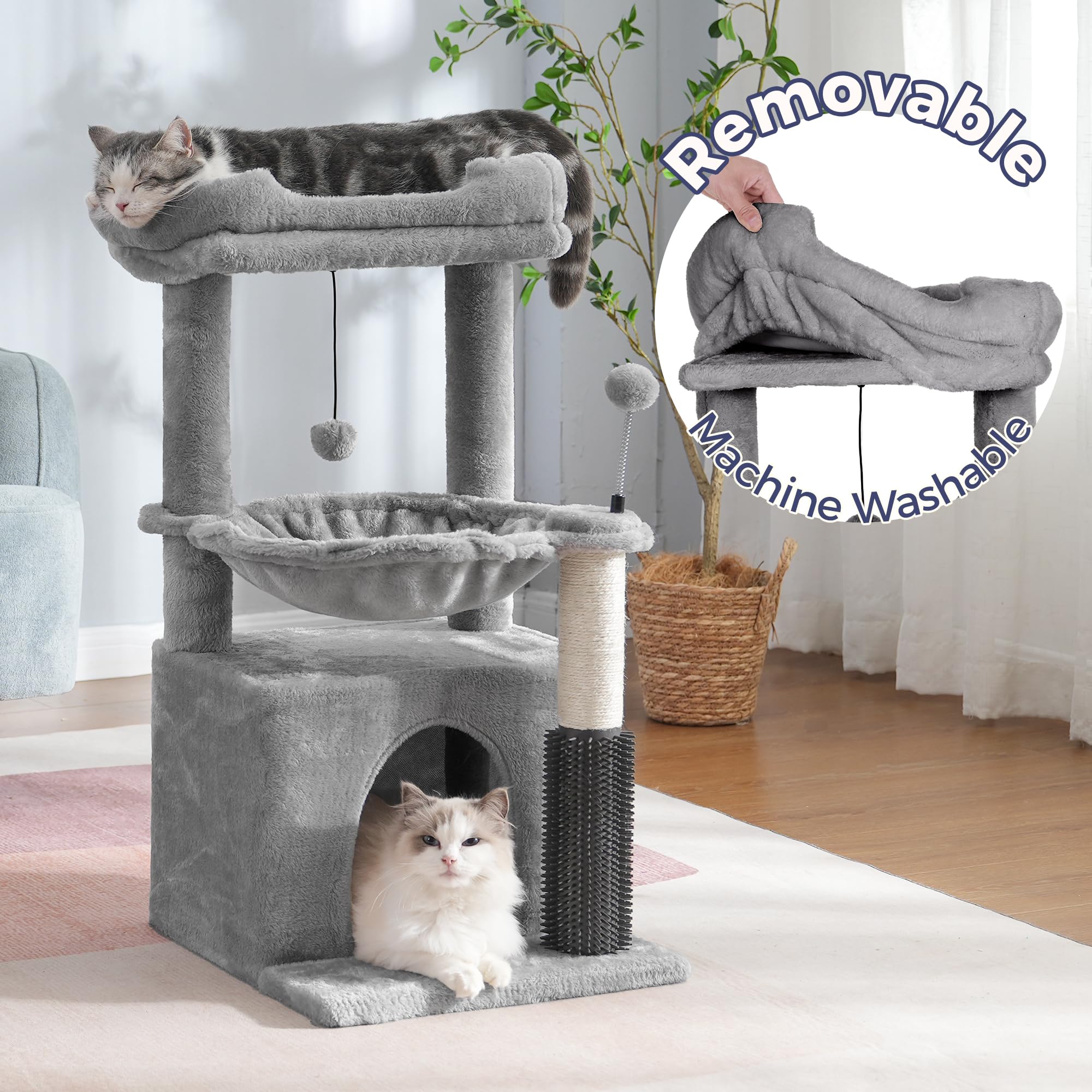 Pawfessor cat tree 32in natural sisal posts satisfy scratching and energy release