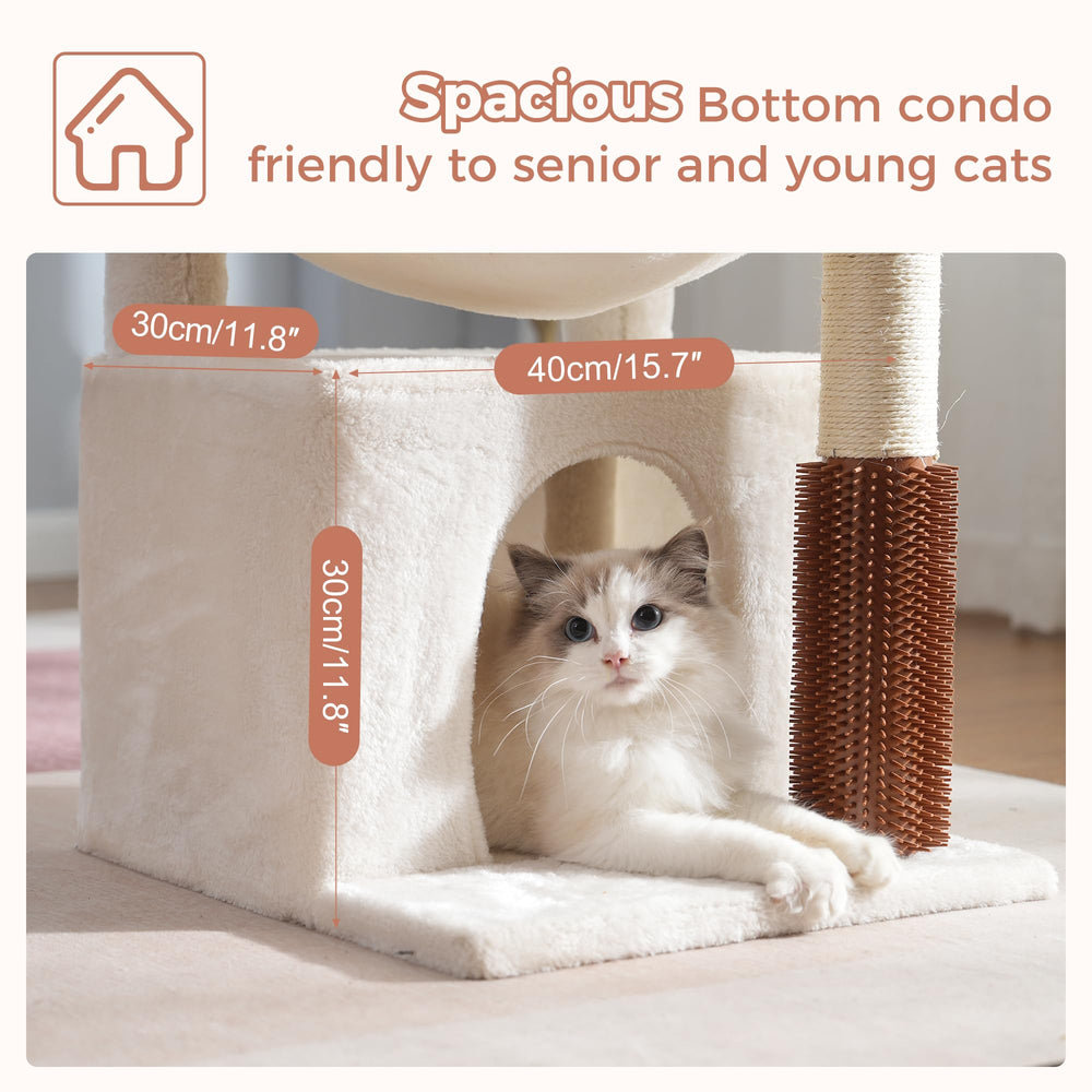 Pawfessor cat tree 32 inches large-hammock for spacious lounging