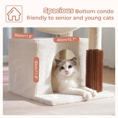 Pawfessor cat tree 32 inches large-hammock for spacious lounging