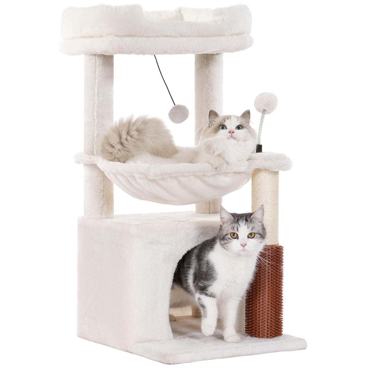 Pawfessor cat tree 32 inches total-design shows versatile play and rest