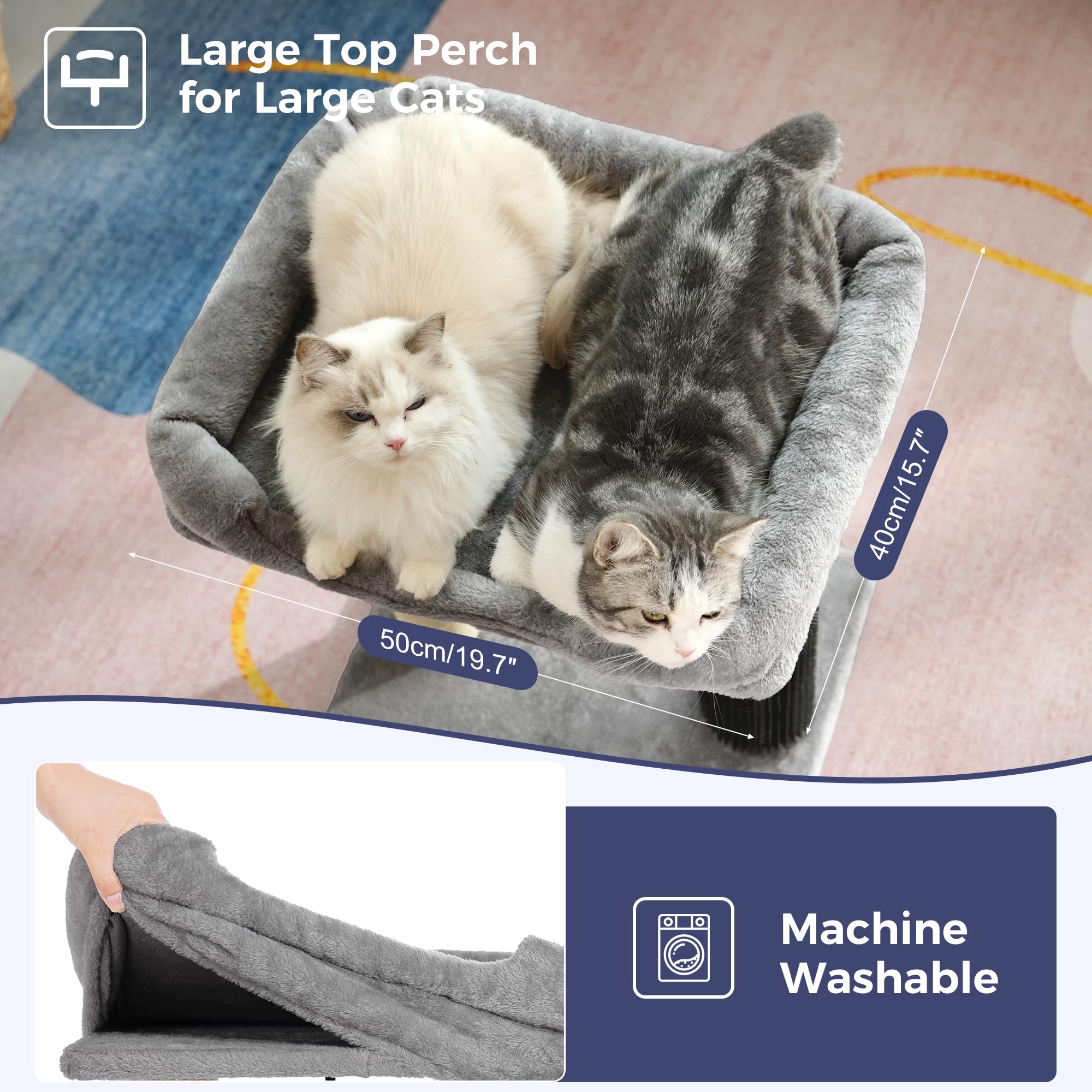 Pawfessor cat tree tower large version five inch diameter posts for stability