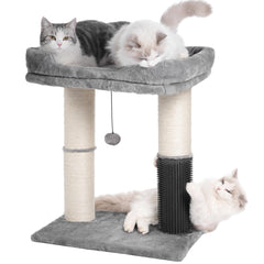 Pawfessor cat tree tower top bed wide 20x15.7 inches for lounging