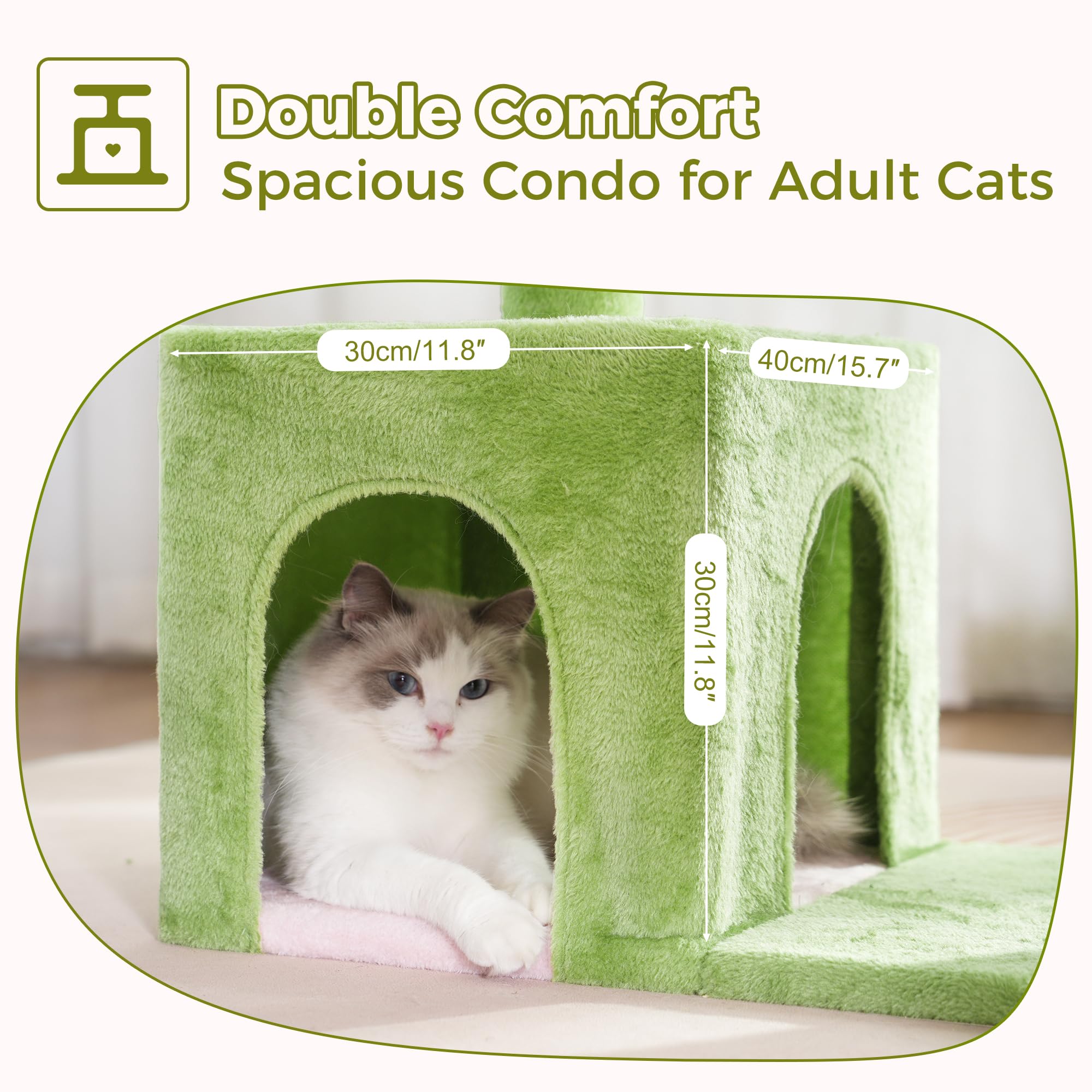 Pawfessor Flower Cat Tree anti-straps reinforcing stability