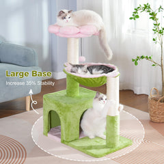Pawfessor Flower Cat Tree detachable ball for interactive play