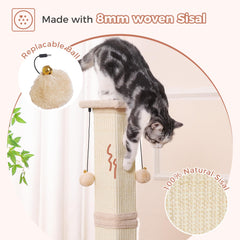 Pawfessor four-sided sisal scratching surface for versatile scratching from all angles.