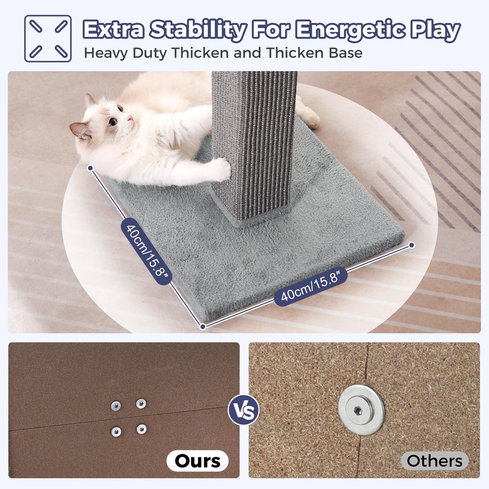 Pawfessor sisal scratcher closeup highlights tightly-woven natural fibers for durable scratching.