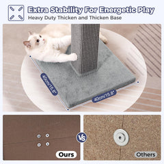 Pawfessor sisal scratcher closeup highlights tightly-woven natural fibers for durable scratching.