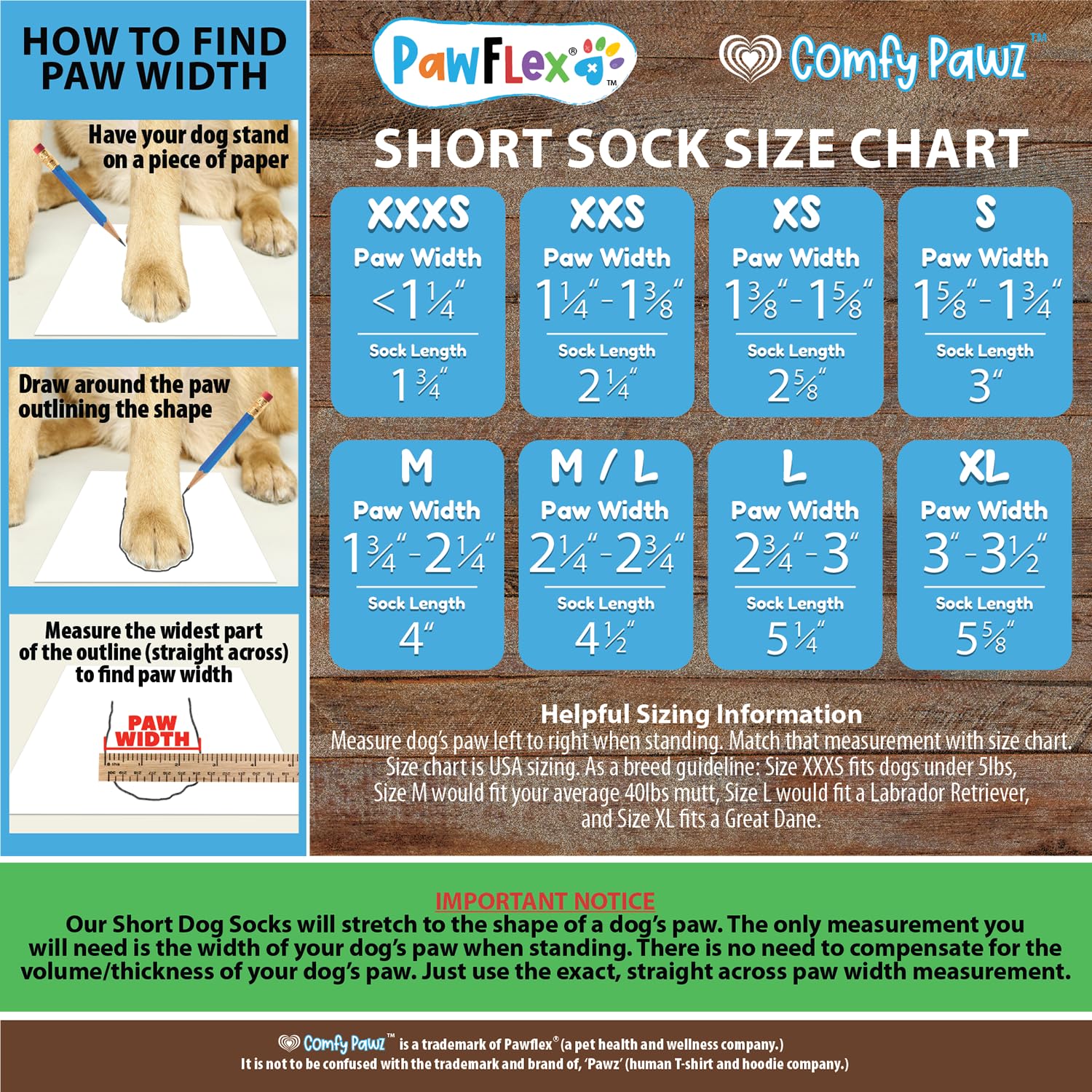 PawFlex Comfy Pawz inner-cuff grip close-up demonstrates secure, adhesive-free stability