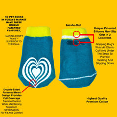 PawFlex Comfy Pawz reinforced toe detail shows durable, tear-resistant fabric